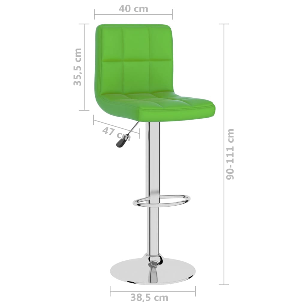 Tabouret de bar Vert Similicuir