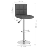 Tabouret de bar Gris foncé Tissu