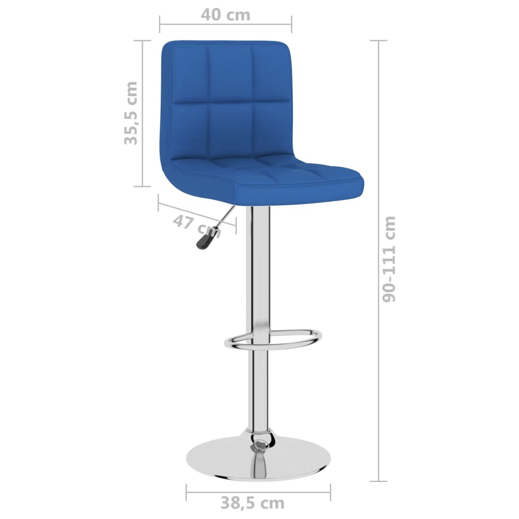 Tabouret de bar Bleu Tissu