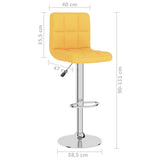 Tabouret de bar Jaune moutarde Tissu