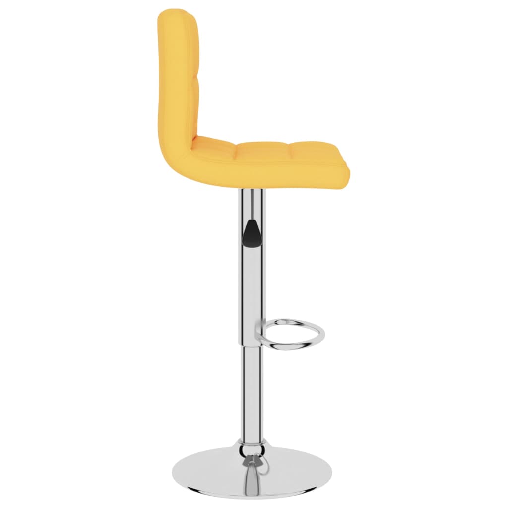 Tabourets de bar lot de 2 jaune moutarde tissu