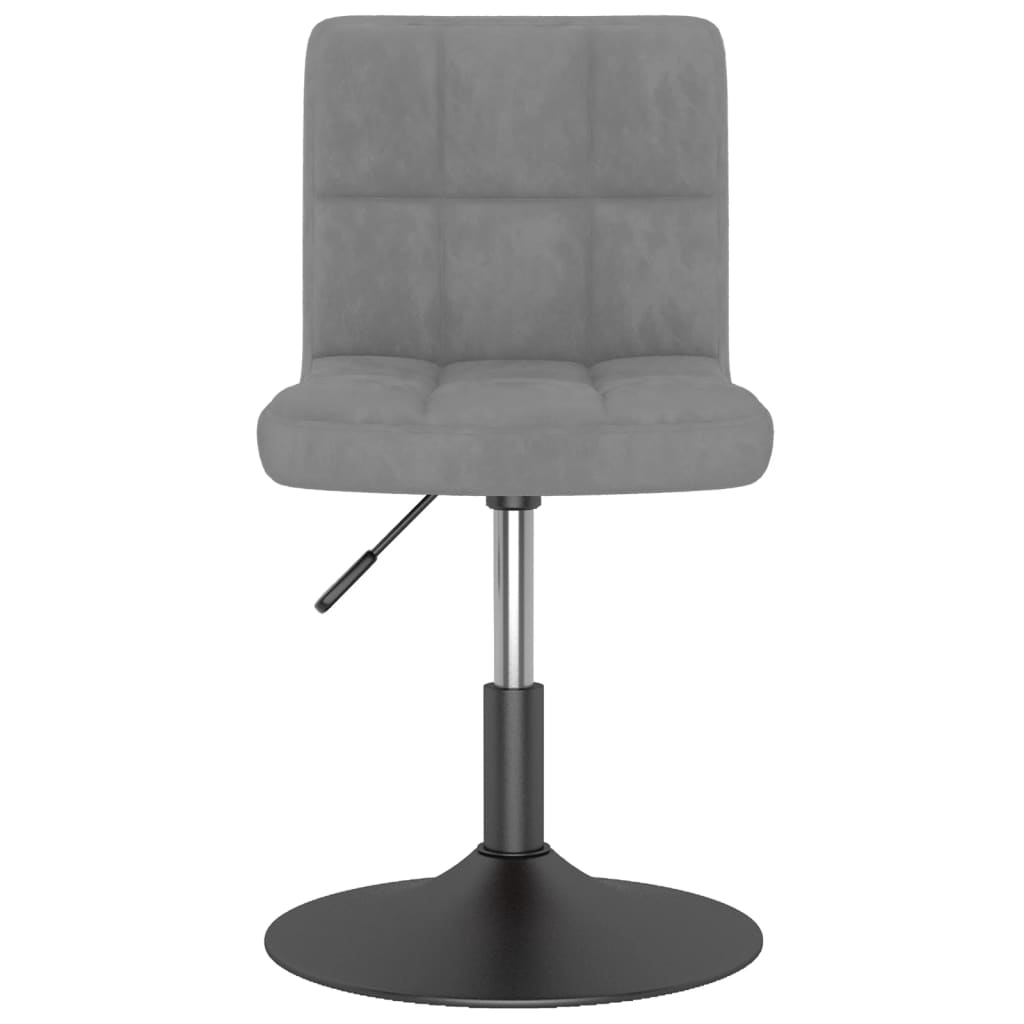 Tabouret de bar pivotant Gris clair Velours