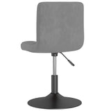 Tabouret de bar pivotant Gris clair Velours