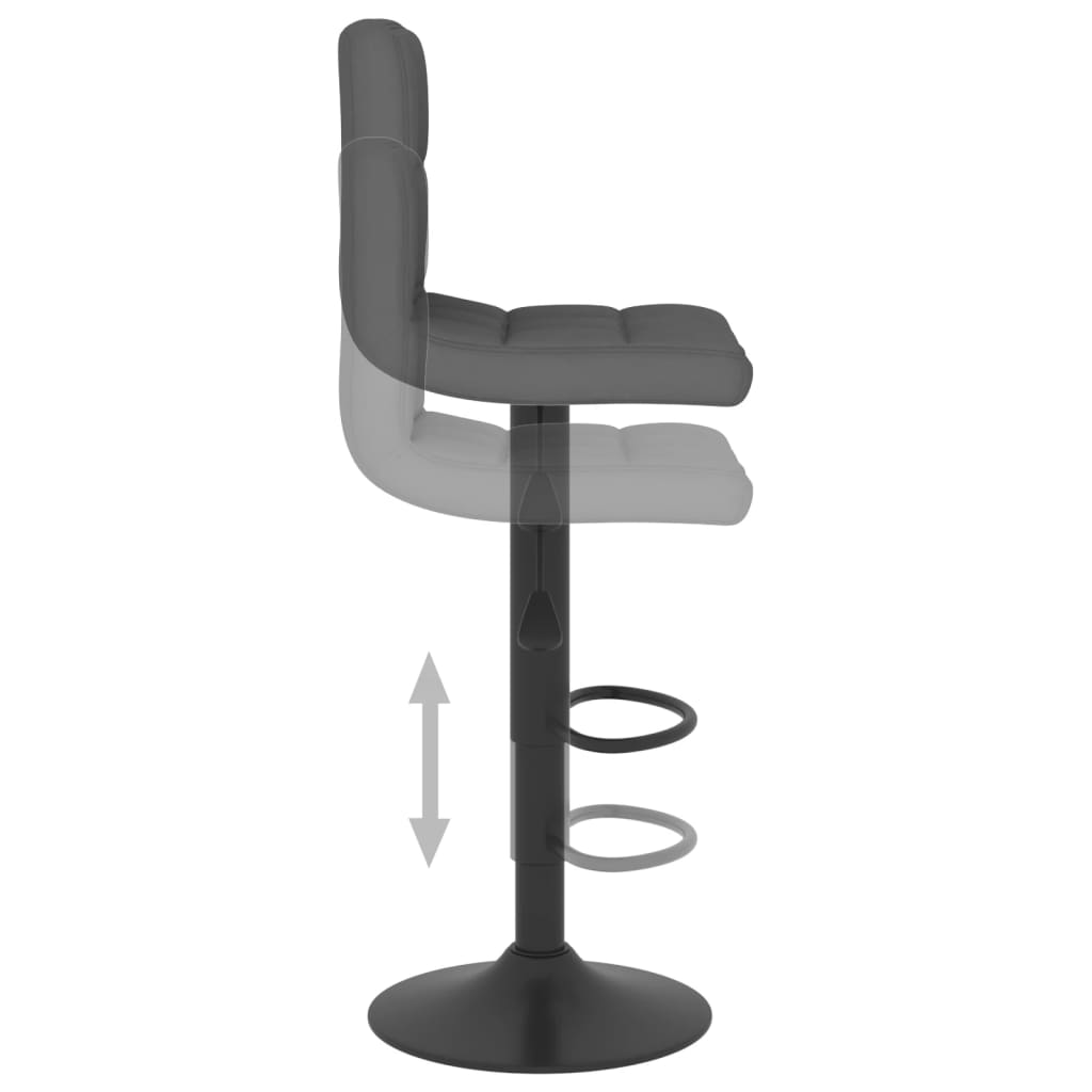 Tabouret de bar Gris foncé Tissu