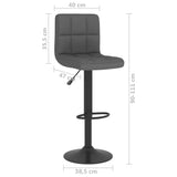 Tabouret de bar Gris foncé Tissu