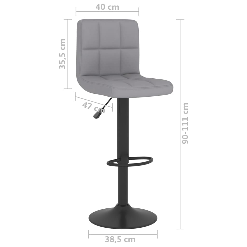 Tabouret de bar Gris clair Tissu