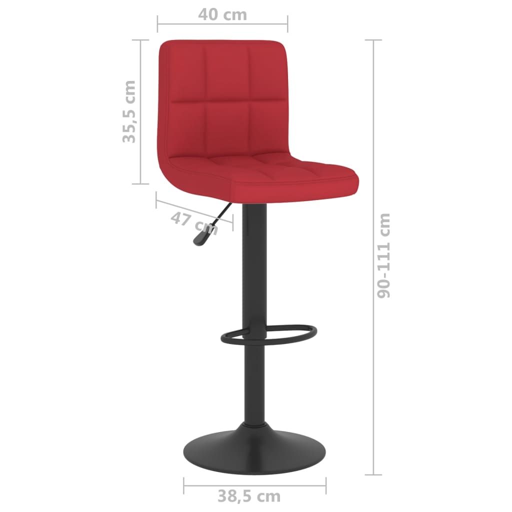 Tabouret de bar Rouge bordeaux Tissu