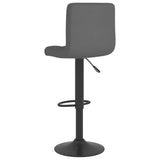 Tabourets de bar lot de 2 gris foncé tissu