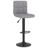 Tabourets de bar lot de 2 gris clair tissu