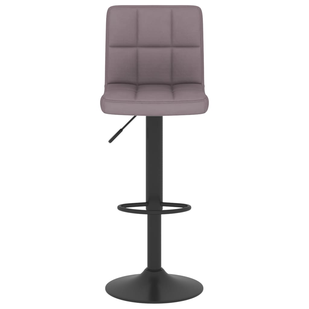 Tabourets de bar lot de 2 taupe tissu