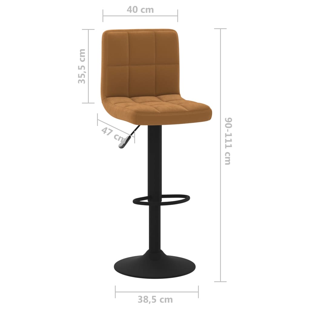 Tabouret de bar Marron Velours