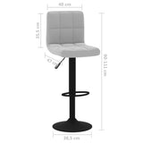 Tabouret de bar Gris clair Velours