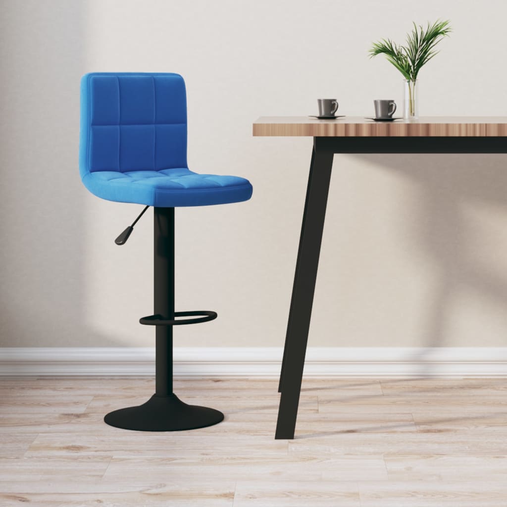 Tabouret de bar Bleu Velours