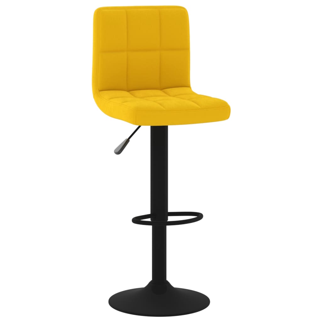 Tabouret de bar Jaune moutarde Velours