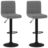 Tabourets de bar lot de 2 gris foncé velours