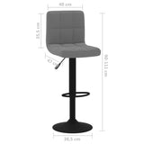 Tabourets de bar lot de 2 gris foncé velours