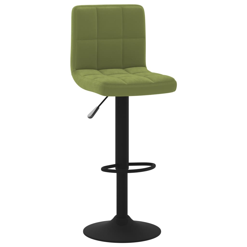 Tabourets de bar lot de 2 vert clair velours