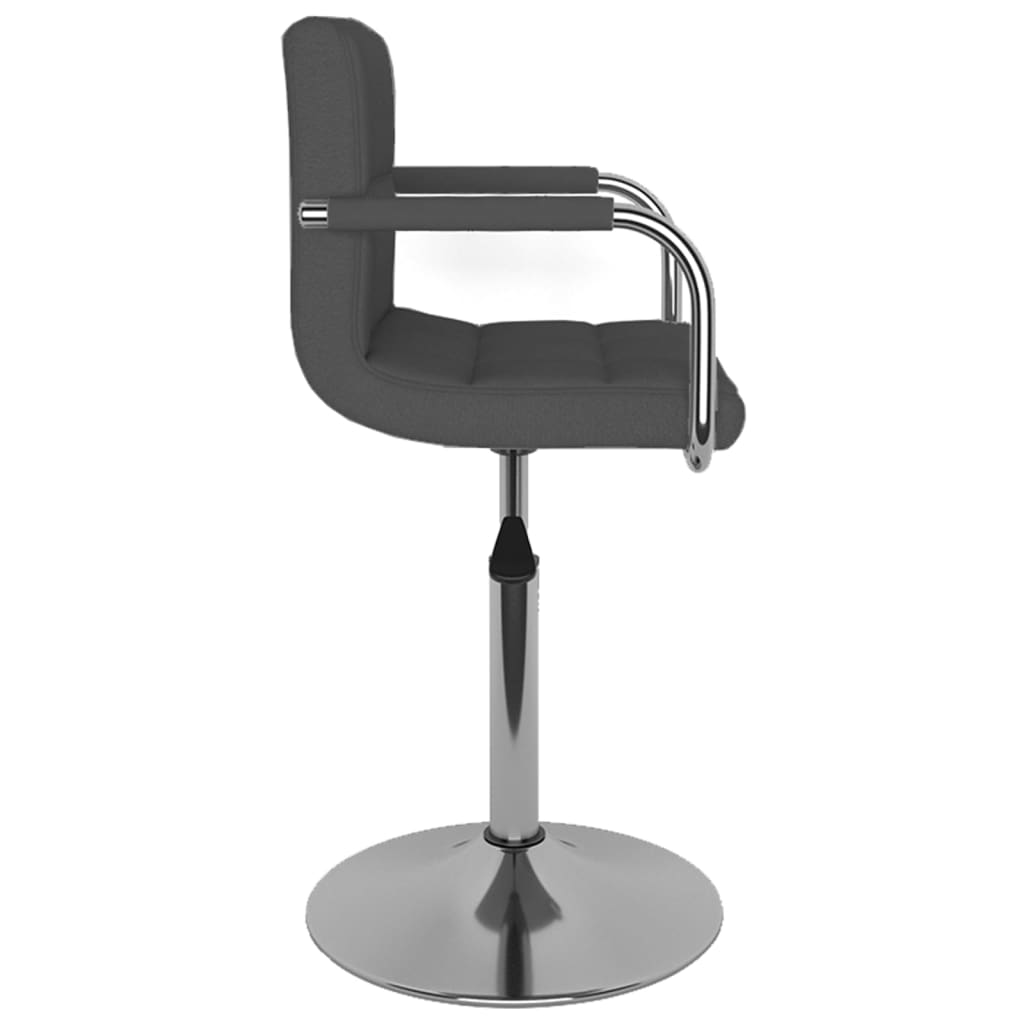 Tabouret de bar Gris foncé Tissu