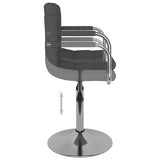 Tabouret de bar Gris foncé Tissu