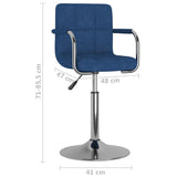 Tabouret de bar Bleu Tissu