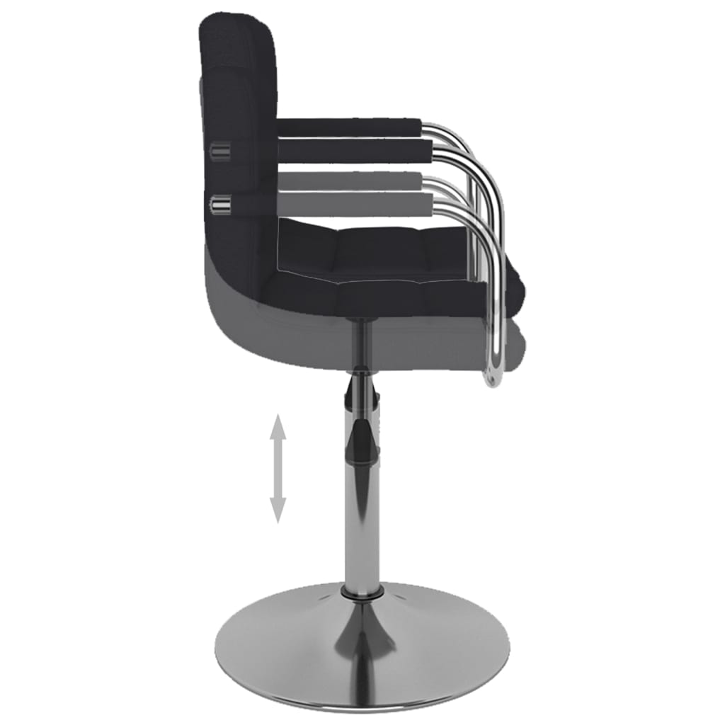 Tabouret de bar Noir Tissu