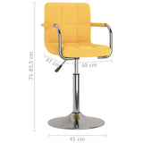 Tabouret de bar Jaune Tissu