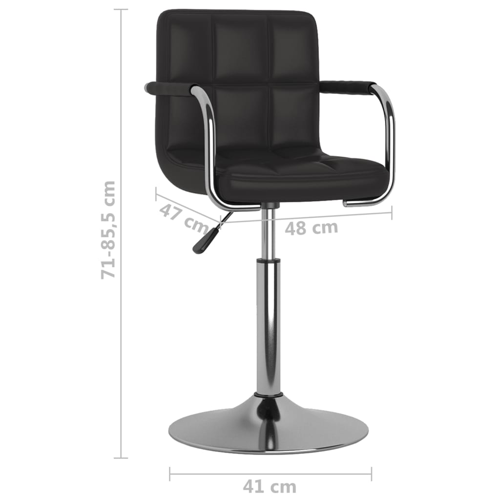 Tabouret de bar Noir Similicuir