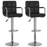 Tabourets de bar lot de 2 noir similicuir