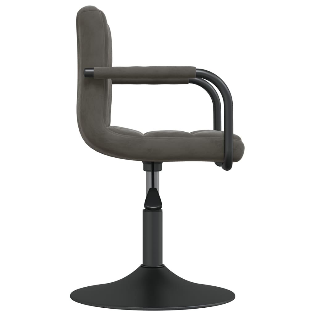 Tabouret de bar Gris foncé Velours