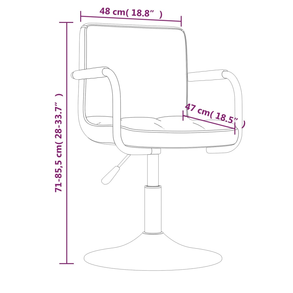 Tabouret de bar Gris foncé Velours