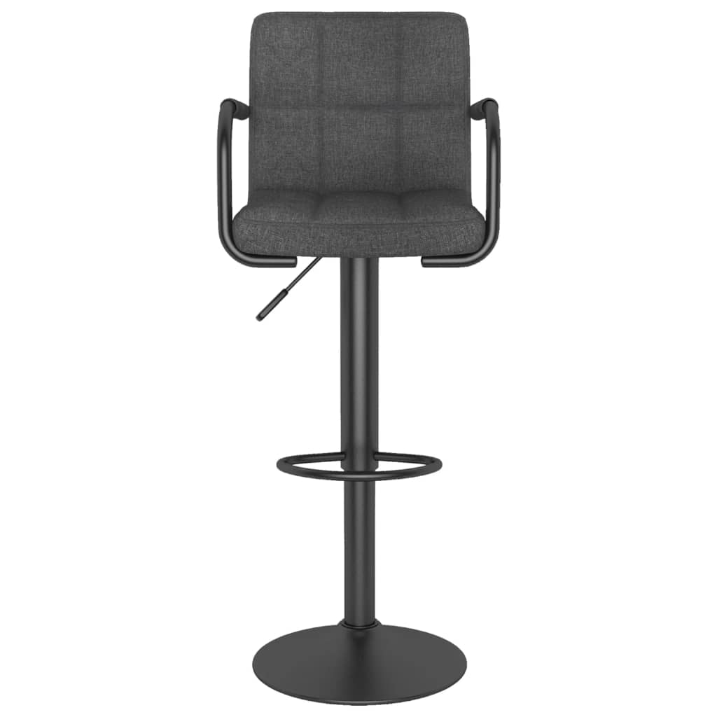 Tabouret de bar Gris foncé Tissu