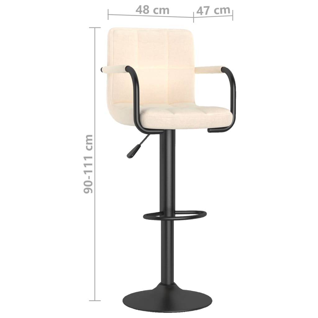 Tabouret de bar Crème Tissu