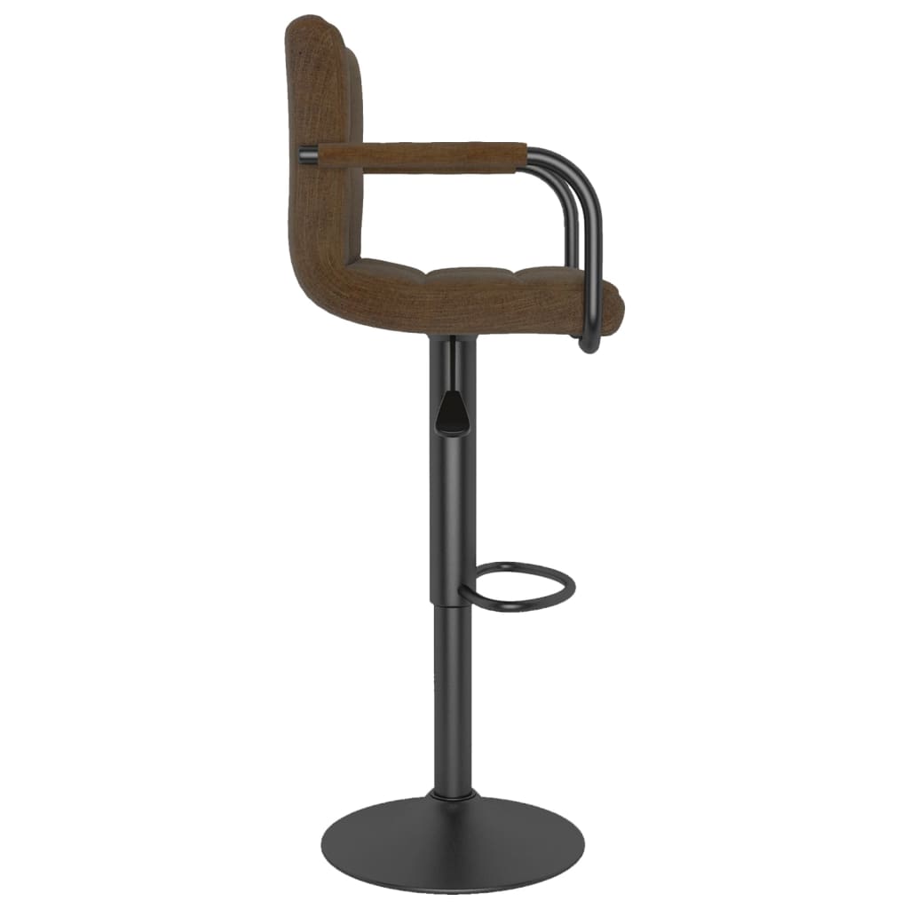 Brown Fabric Bar Stool