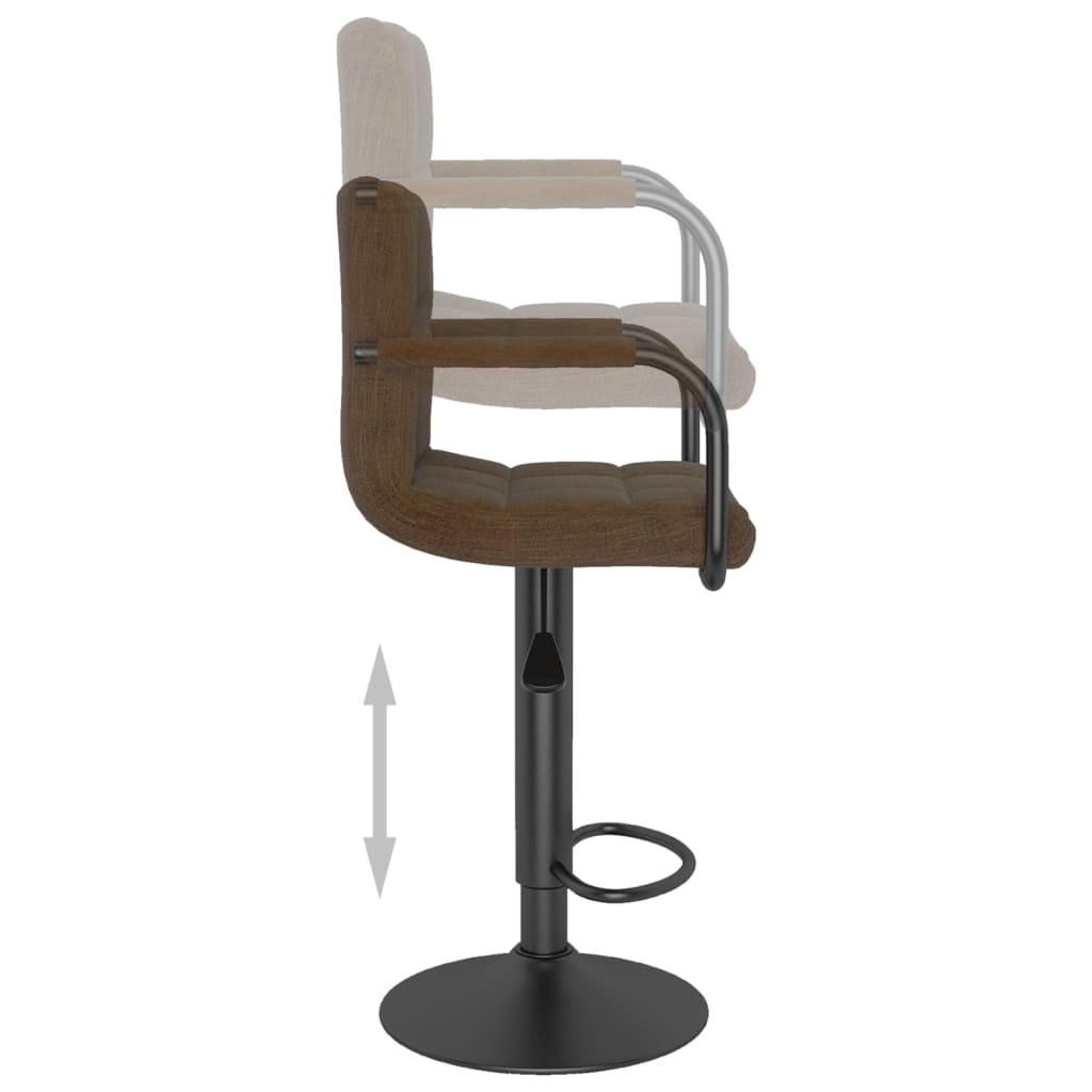 Brown Fabric Bar Stool