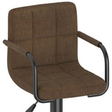 Brown Fabric Bar Stool