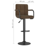 Brown Fabric Bar Stool