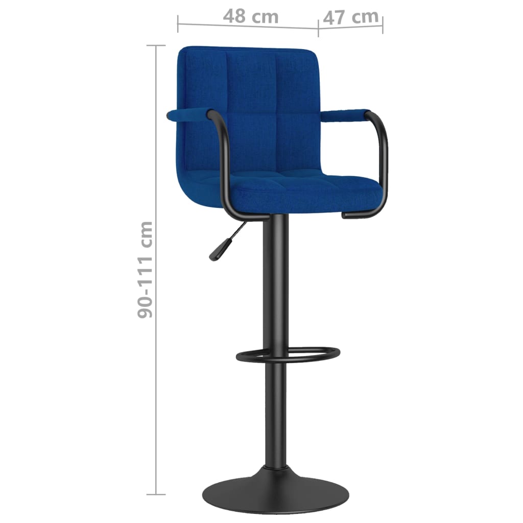 Tabouret de bar Bleu Tissu