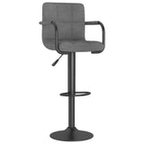 Tabourets de bar lot de 2 gris clair tissu