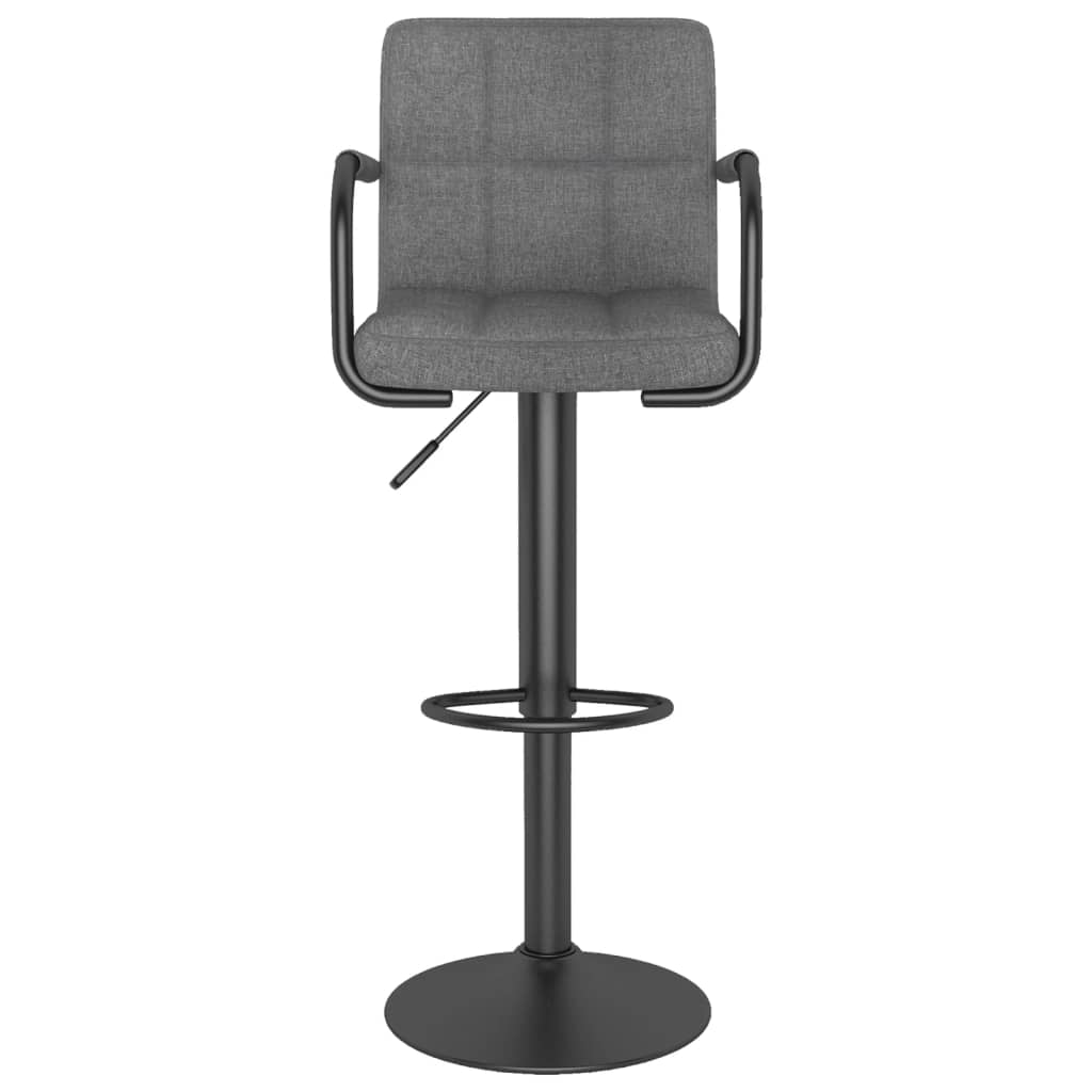 Tabourets de bar lot de 2 gris clair tissu