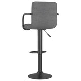 Tabourets de bar lot de 2 gris clair tissu