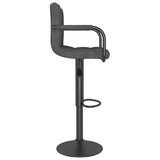 Tabourets de bar lot de 2 gris foncé tissu