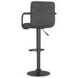 Tabourets de bar lot de 2 gris foncé tissu