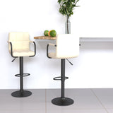 Bar stools set of 2 cream fabric