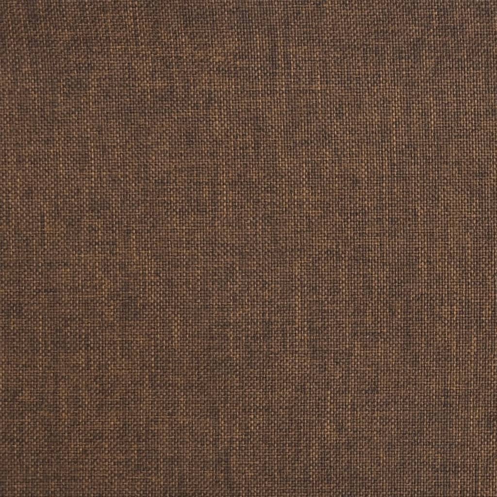 Tabourets de bar lot de 2 marron tissu