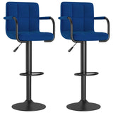 Barhocker 2er-Set aus blauem Stoff