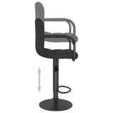 Tabourets de bar lot de 2 noir tissu