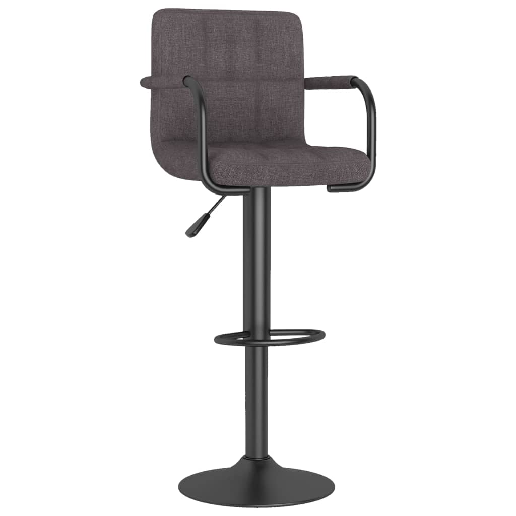 Tabourets de bar lot de 2 taupe tissu