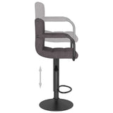 Tabourets de bar lot de 2 taupe tissu