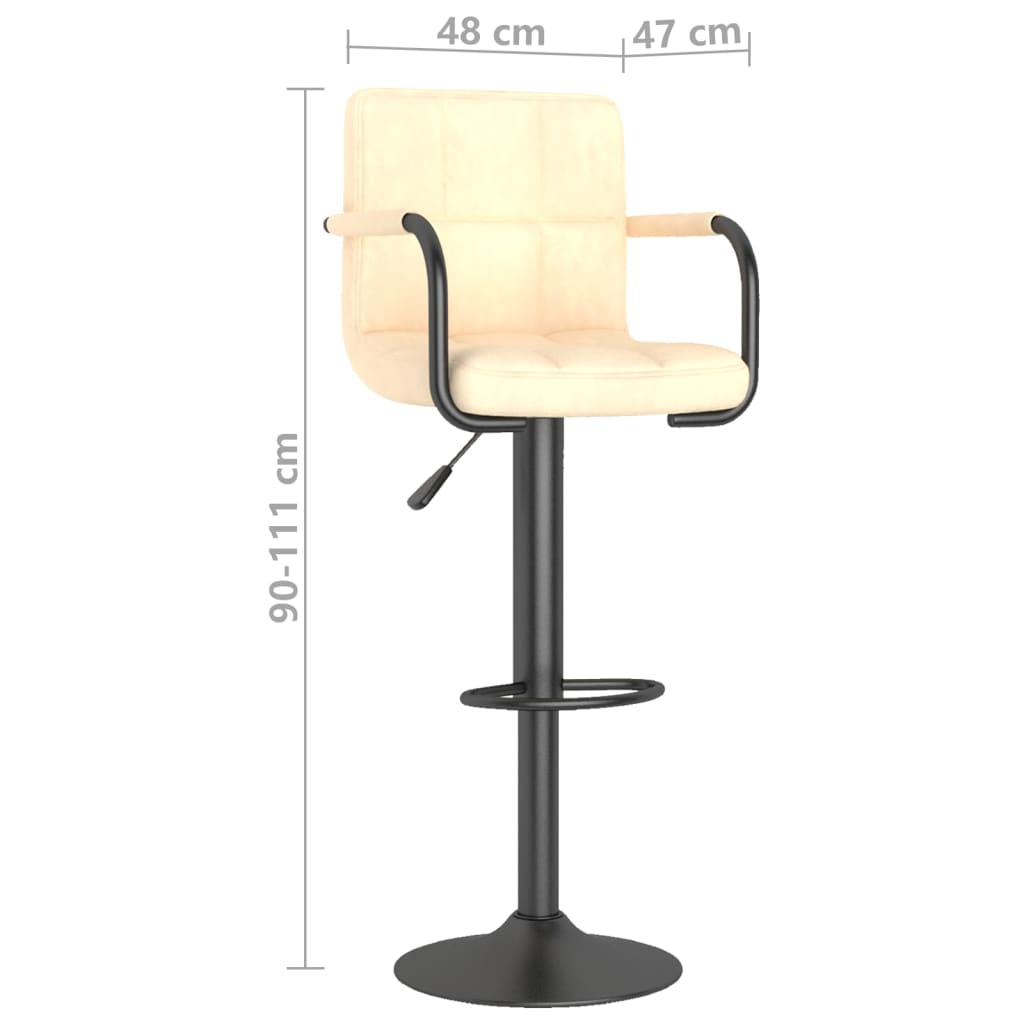 Tabouret de bar Crème Velours