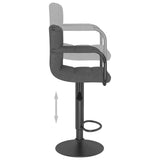 Tabouret de bar Gris foncé Velours